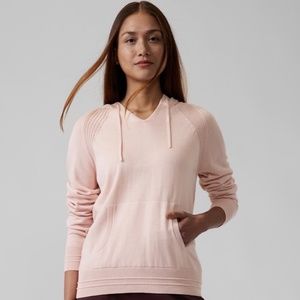 Evergreen Blush Athleta Luxe Sweater Hoodie